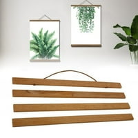Магнитна тикова дървесна снимка рамка за картина Плакат за печат дървена закачалка