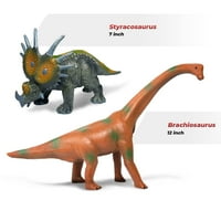 Комплект играчки за динозавър, джамбо динозавър фигури + динозавър пръсти кукли 5, реалистичен модел на динозавър за деца момчета, момичета парти подаръци рожден де