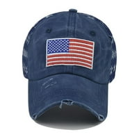 Шапки за жени Униза Продаване Продажба Униз на открито Американски флаг Независимост Ден на измита бейзболна шапка на открито мека горна капачка