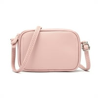 Модна дамска малка чанта за чанта за чанта мини рамо чанта момичета-розово-розово