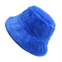 Дамски солиден цвят зимен термичен ветроустойчив кофа Рибар шапка за жени за момичета шапки FIR мъже с голям размер шапка