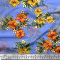 Soimoi копринена тъкан Флорална и листа Тропическа тъкан от печат край двора
