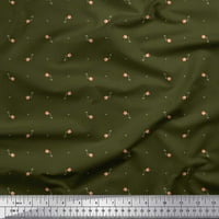 Soimoi Poly Georgette Fabric Star, листа и лалев флорален декор от отпечатан двор широк двор