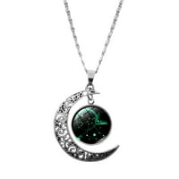 zttd дванадесетте знака на зодиакална половина луна висулка Колие за бижута Бижута Подаръци за рожден ден за жени рожден ден ggifts за жени a