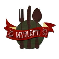 Минали знаци 3-D Fine Restaurant Vintage Sign Vintage Metal Sign