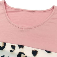 Дамски секси леопардови сладки графични тениски върхове ежедневни къси ръкави v риза за слепване на шията дами, които излизат плюс размер y2k тениски есен зима бохо ?
