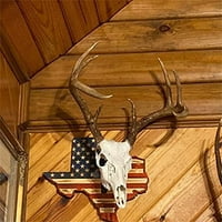 Американски флаг декорации от дърва дървен монтажен комплект елени творчески дизайн Европейски стена висящ подарък плакет